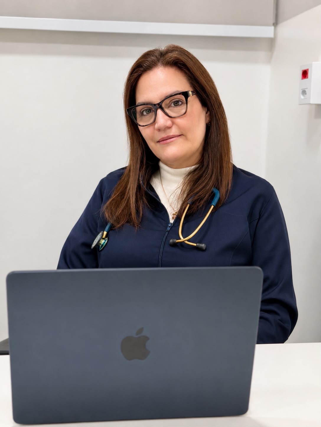 Dra. Jimena Sanchez em seu consultório